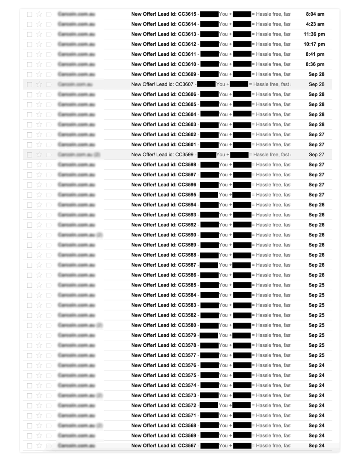 Lead results from a converting Nexus website