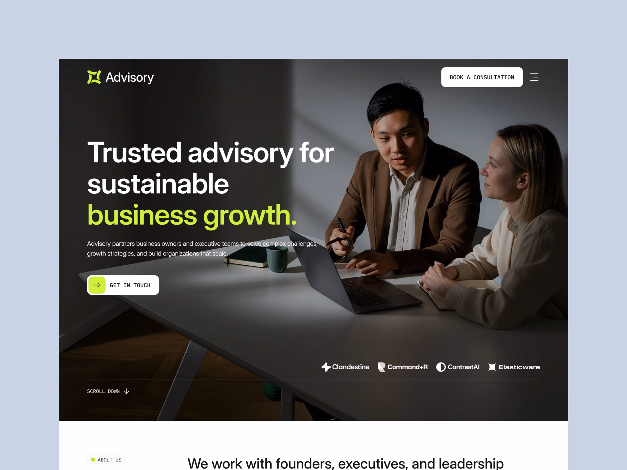 Advisory law firm website