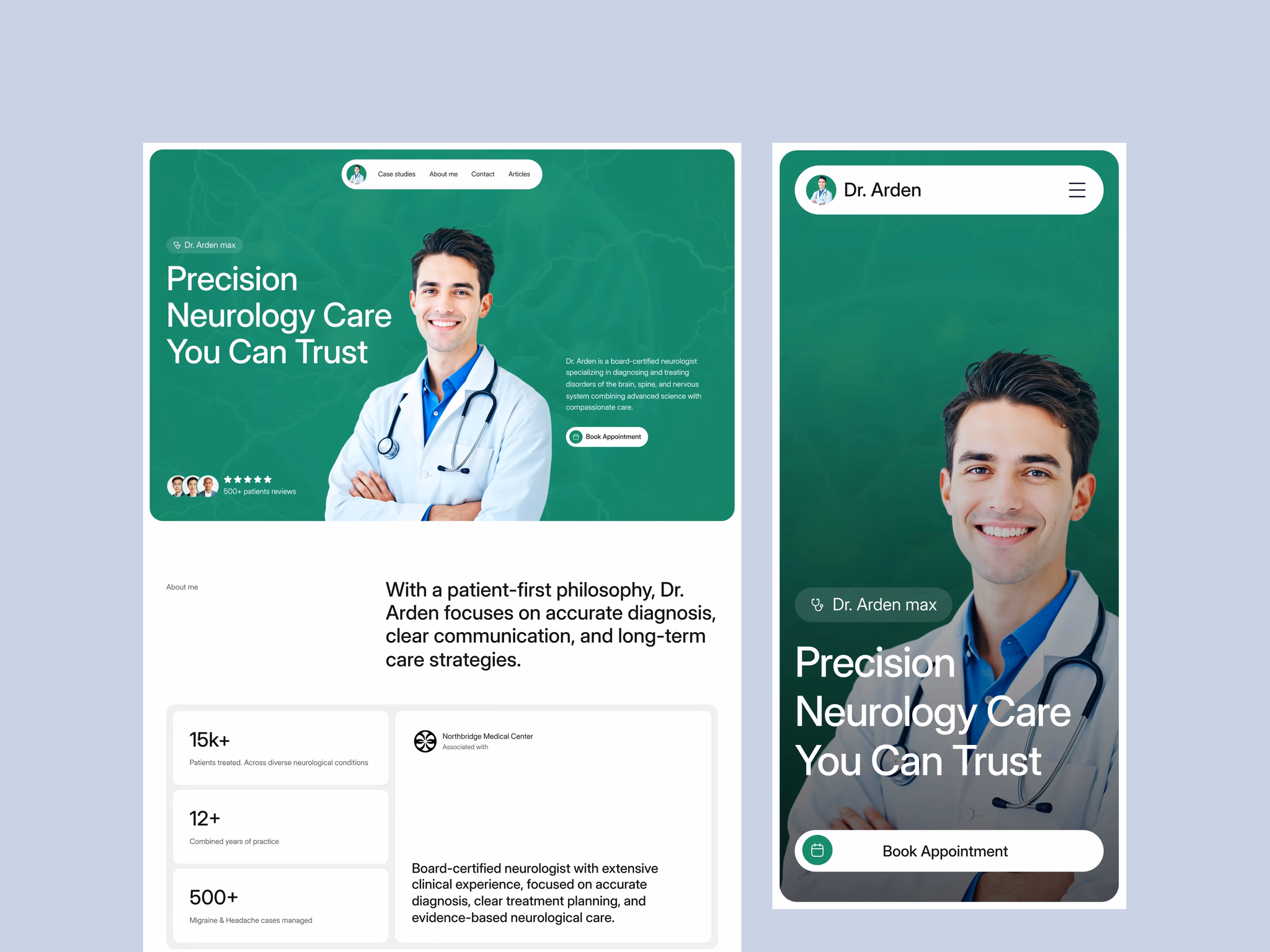 Dr Arden healthcare website
