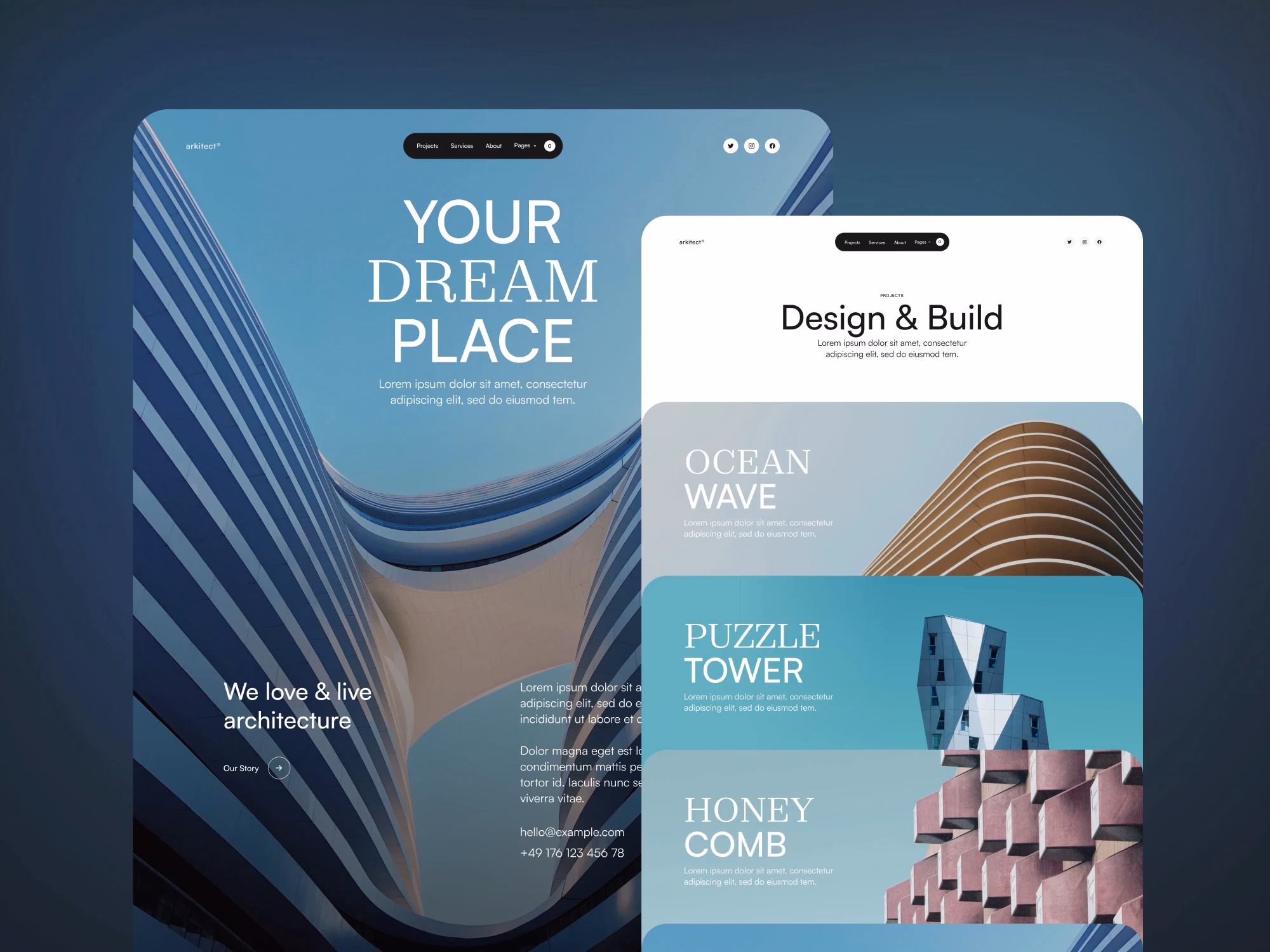 Erkitect architecture website