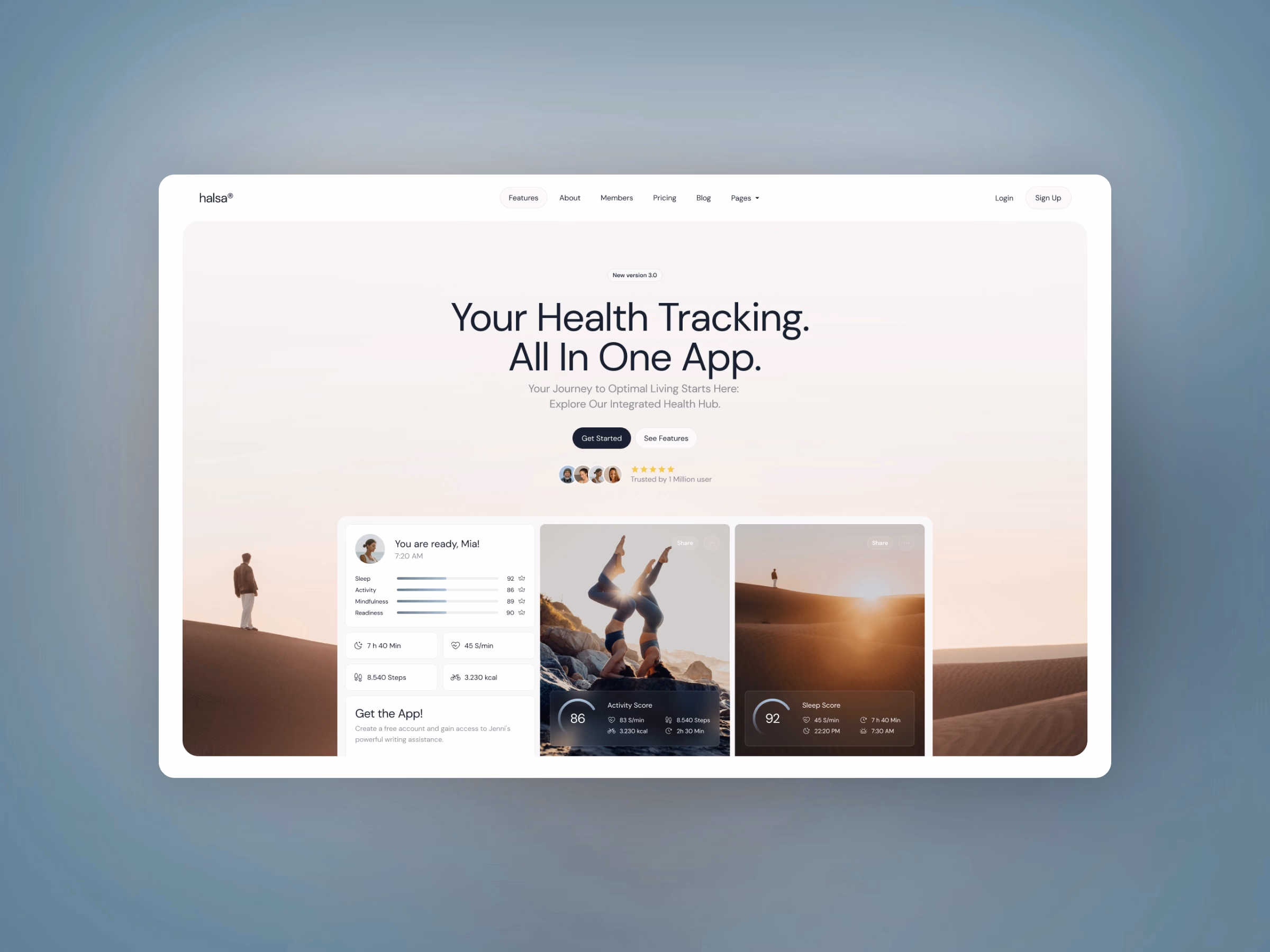 Halsa fitness website