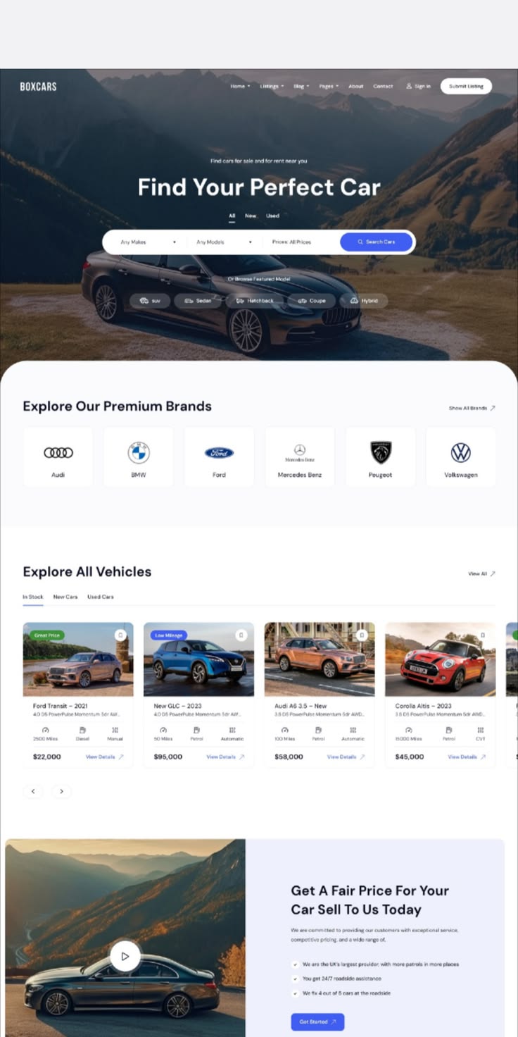 Automotive website design example 5