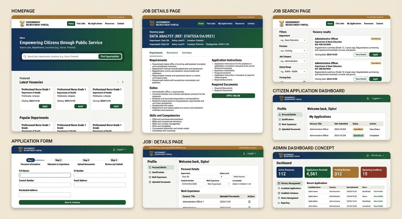 Government website homepage