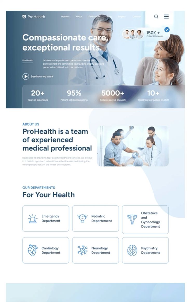 Healthcare website preview 1