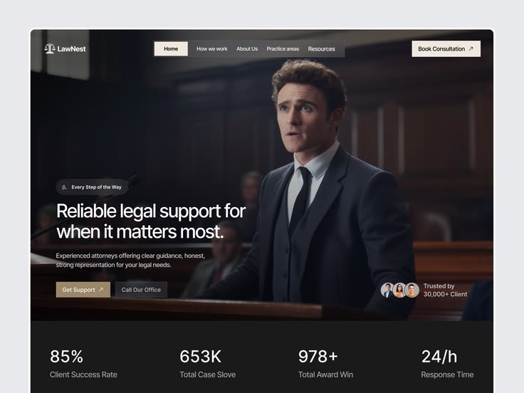 Legal website design example 4