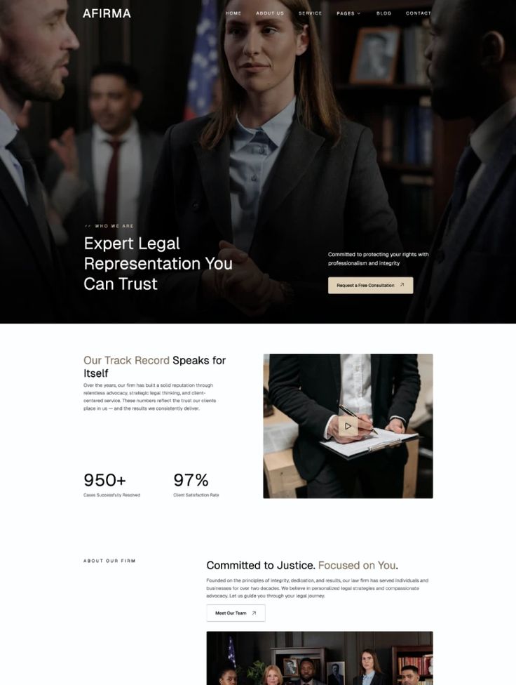 Legal website design example 5