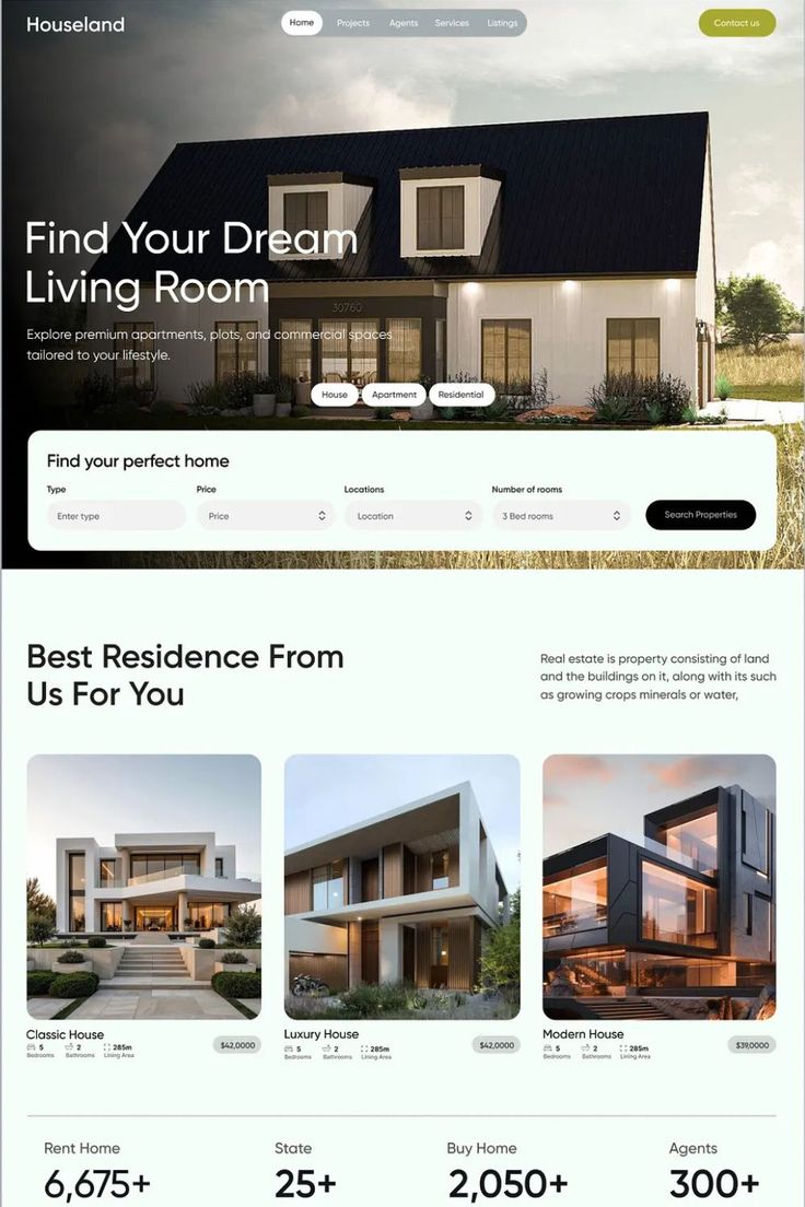 Real Estate website preview 1