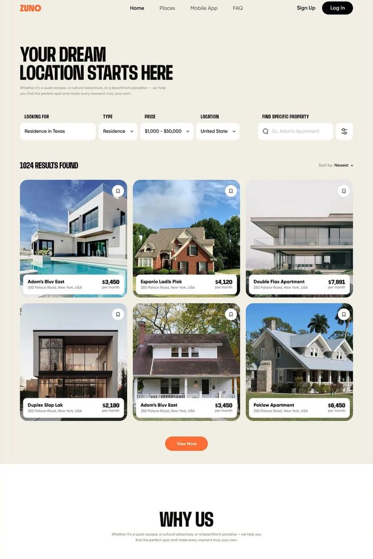 Real Estate website preview 2