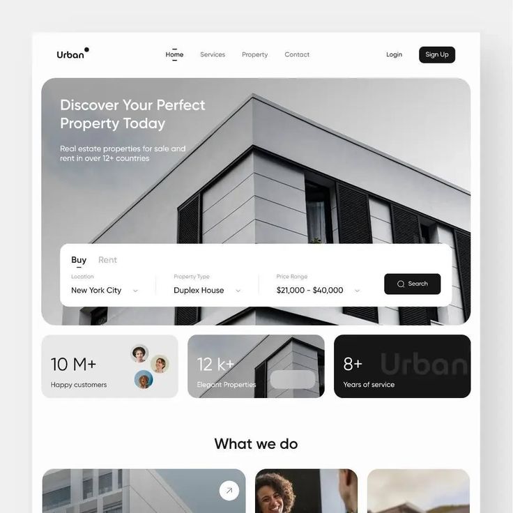 Real Estate website design example 5